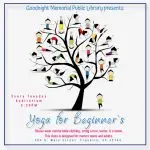 A cartoon graphic of a tree where the branches are tipped with ladies in various yoga positions.